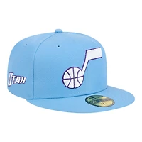 Utah Jazz Light Blue Alternate 2024-25 City Edition NBA New Era 59FIFTY Fitted Hat