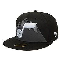 Utah Jazz Black and Graphite 2024-25 City Edition NBA New Era 59FIFTY Fitted Hat