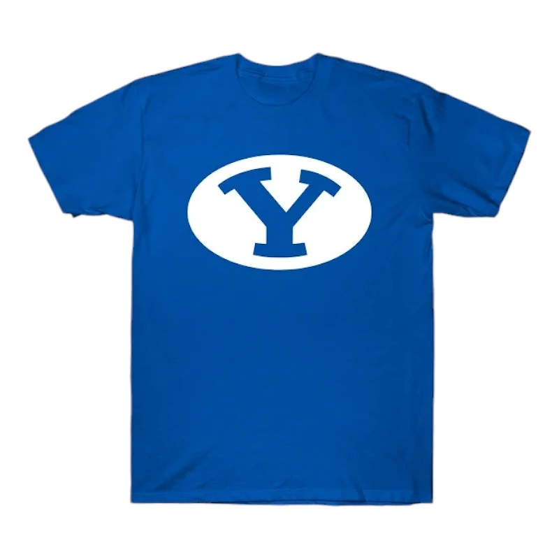 BYU Cougars Royal Blue Oval Logo Ouray Adult T-Shirt