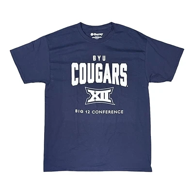 BYU Cougars Navy Big 12 Conference Logo Ouray Adult T-Shirt