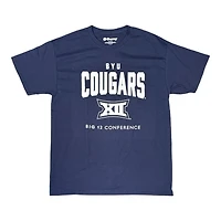 BYU Cougars Navy Big 12 Conference Logo Ouray Adult T-Shirt