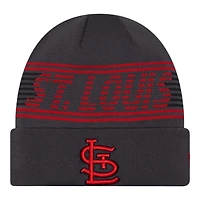 St. Louis Cardinals Graphite and Red Knit Beanie Hat