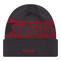 St. Louis Cardinals Graphite and Red Knit Beanie Hat