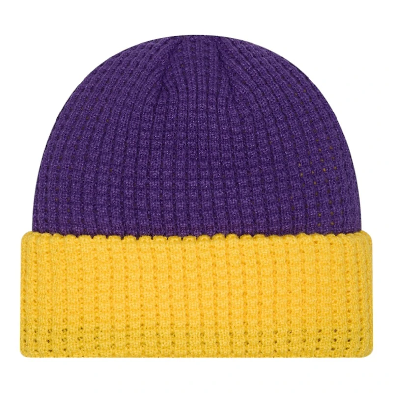 Los Angeles Lakers Purple and Yellow Waffled Knit Beanie Hat