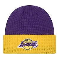 Los Angeles Lakers Purple and Yellow Waffled Knit Beanie Hat
