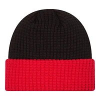 Chicago Bulls Black and Red Waffled Knit Beanie Hat