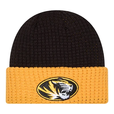 Missouri Tigers Brown and Yellow Waffled Knit Beanie Hat