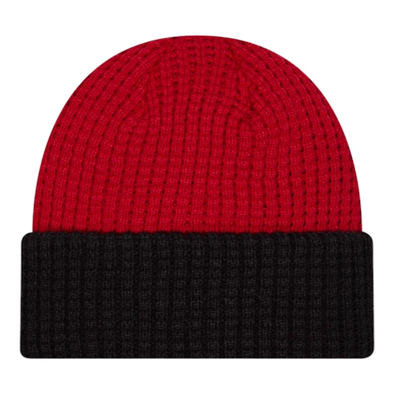 San Francisco 49ers Red and Black Waffled Knit Beanie Hat