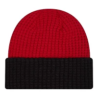 San Francisco 49ers Red and Black Waffled Knit Beanie Hat