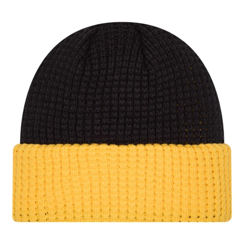 Pittsburgh Steelers Yellow and Black Waffled Knit Beanie Hat