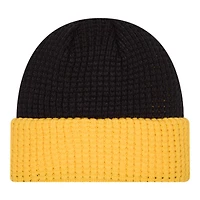 Pittsburgh Steelers Yellow and Black Waffled Knit Beanie Hat