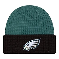 Philadelphia Eagles Green and Black Waffled Knit Beanie Hat