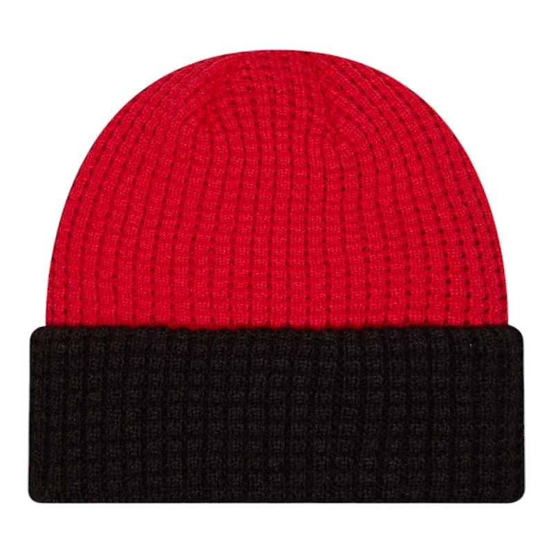 Kansas City Chiefs Red and Black Waffled Knit Beanie Hat