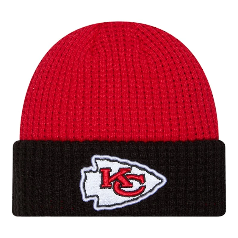 Kansas City Chiefs Red and Black Waffled Knit Beanie Hat