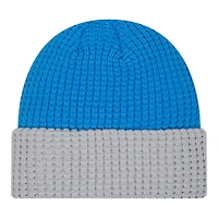 Detroit Lions Blue and Gray Waffled Knit Beanie Hat