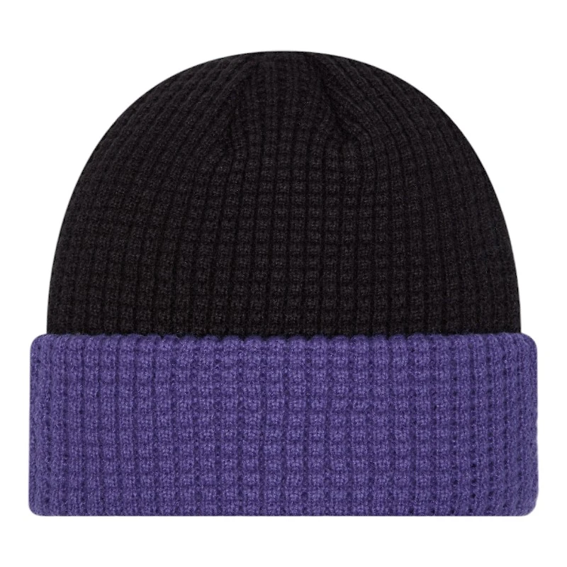 Baltimore Ravens Black and Purple Waffled Knit Beanie Hat