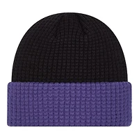 Baltimore Ravens Black and Purple Waffled Knit Beanie Hat