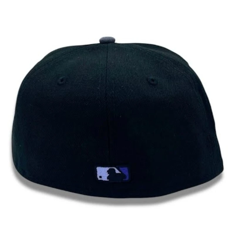 Texas Rangers Black and Graphite City Connect Spur Patch Stone UV New Era 59FIFTY Fitted Hat