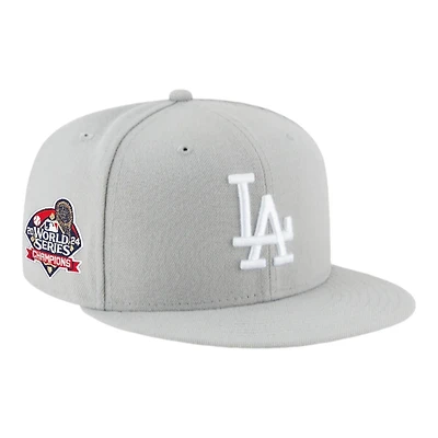 Los Angeles Dodgers Light Gray 2024 WS Champs Patch UV New Era 59FIFTY Fitted Hat