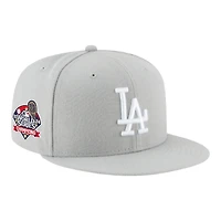Los Angeles Dodgers Light Gray 2024 WS Champs Patch UV New Era 59FIFTY Fitted Hat