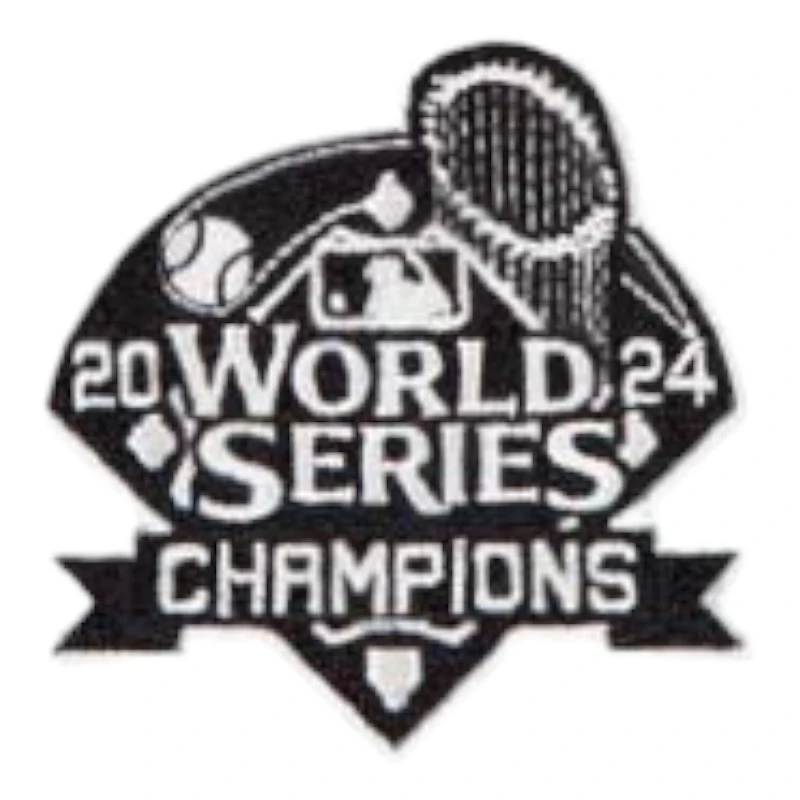 Los Angeles Dodgers Black LA Logo White Outline 2024 WS Champs Patch Gray UV New Era 59FIFTY Fitted Hat