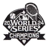 Los Angeles Dodgers Black LA Logo White Outline 2024 WS Champs Patch Gray UV New Era 59FIFTY Fitted Hat