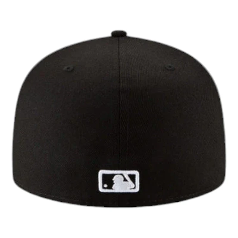Los Angeles Dodgers Black LA Logo White Outline 2024 WS Champs Patch Gray UV New Era 59FIFTY Fitted Hat