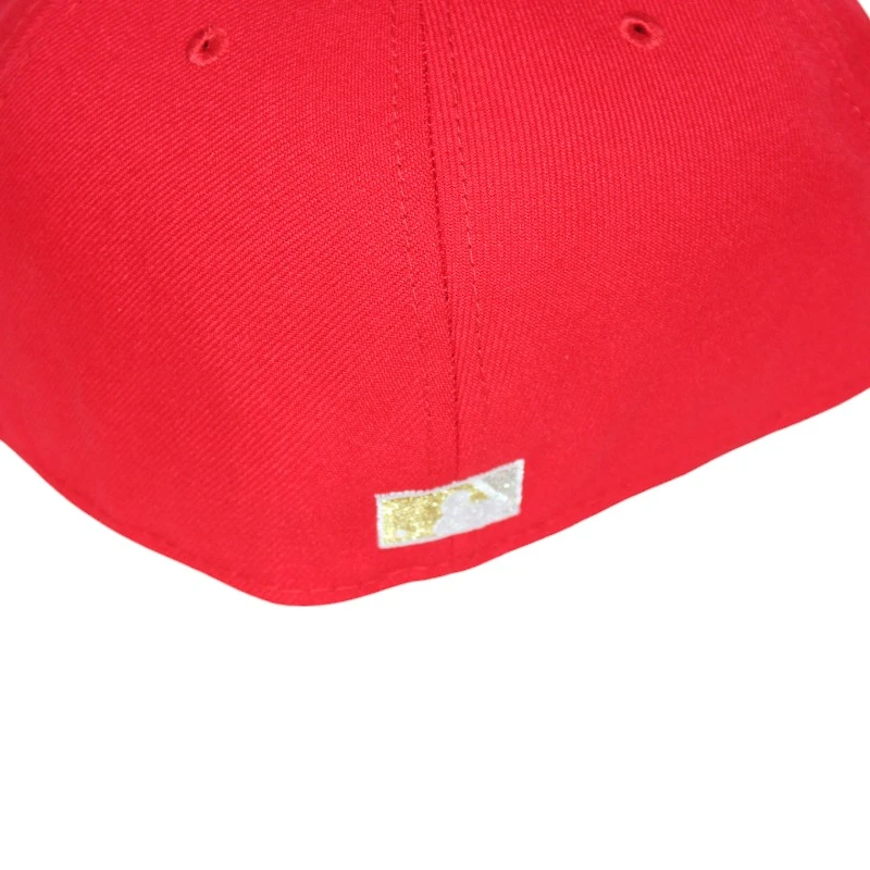 Los Angeles Dodgers Red and Black 50th Anniversary of Stadium Side Patch Gray UV New Era 59Fifty Fitted Hat