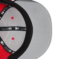 Los Angeles Dodgers Red and Black 50th Anniversary of Stadium Side Patch Gray UV New Era 59Fifty Fitted Hat