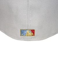 Toronto Blue Jays Stone and Icy "WorldwideFNM Pack" Maple Leaf Side Patch Gray UV New Era 59Fifty Fitted Hat