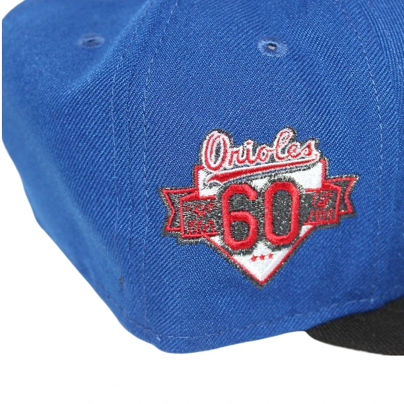 Baltimore Orioles Blue and Black 60th Anniversary Patch Gray UV New Era 59Fifty Fitted Hat