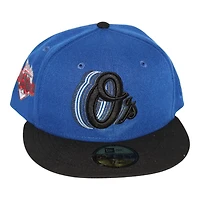 Baltimore Orioles Blue and Black 60th Anniversary Patch Gray UV New Era 59Fifty Fitted Hat