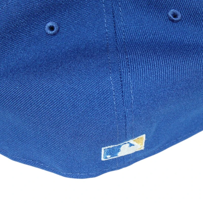 Milwaukee Brewers Blue and Yellow County Stadium Patch Gray UV New Era 59Fifty Fitted Hat