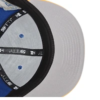 Milwaukee Brewers Blue and Yellow County Stadium Patch Gray UV New Era 59Fifty Fitted Hat