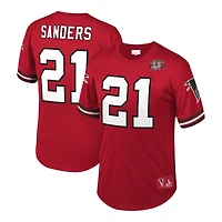 Atlanta Falcons Deion Sanders Red Name & Number Mitchell Ness Throwback Retired Player Mesh Top