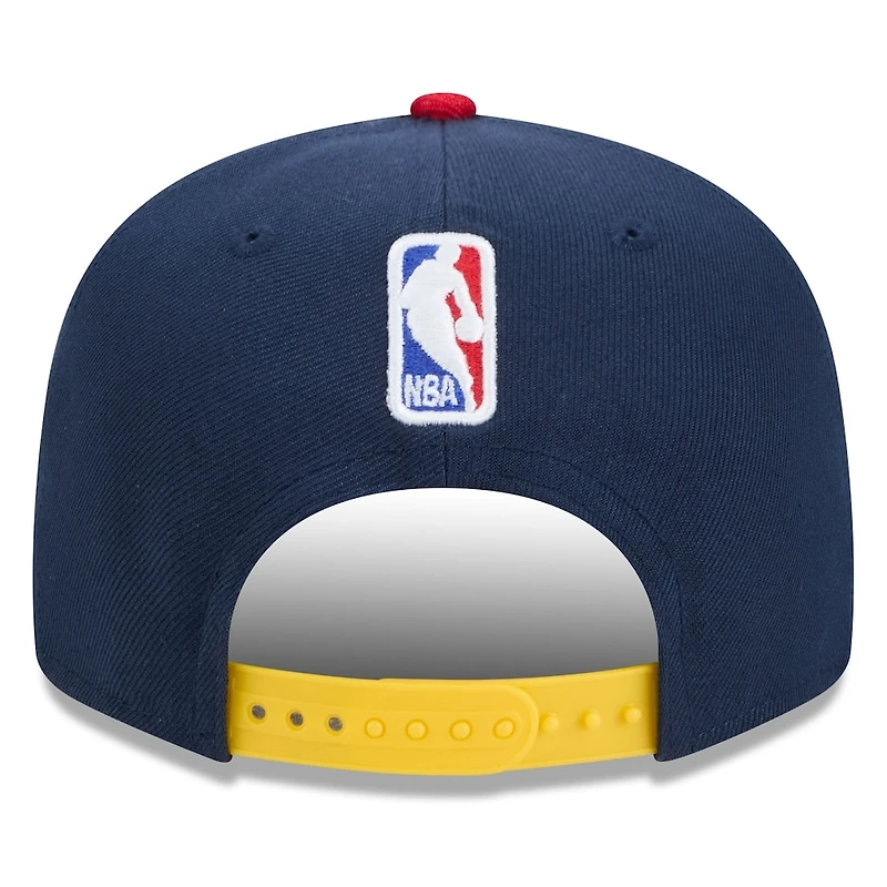 Youth Golden State Warriors Navy and Red 2024-25 City Edition NBA New Era 9FIFTY Snapback Adjustable Hat