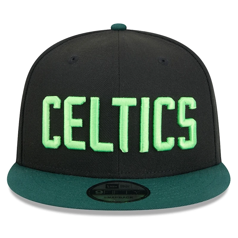 Boston Celtics Black 2024-25 City Edition NBA New Era 9FIFTY Snapback Adjustable Hat