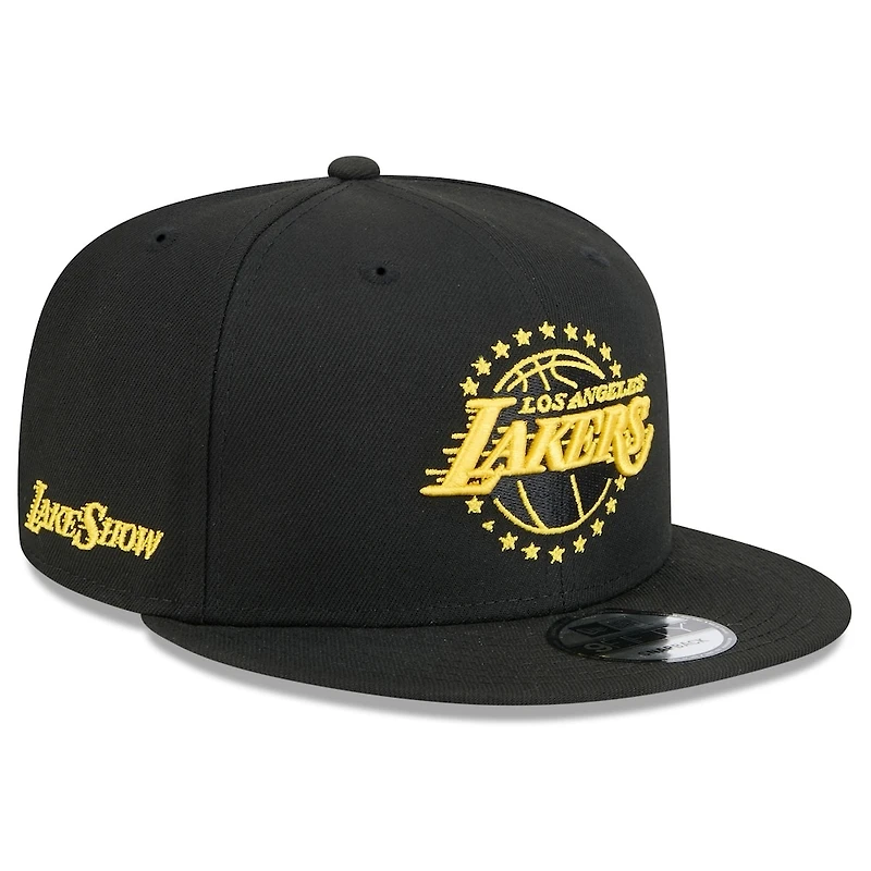 Los Angeles Lakers Black 2024-25 Alternate City Edition NBA New Era 9FIFTY Snapback Adjustable Hat