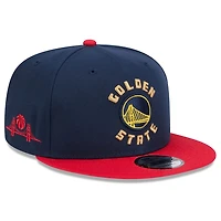 Golden State Warriors Navy and Red 2024-25 Alternate City Edition NBA New Era 9FIFTY Snapback Adjustable Hat
