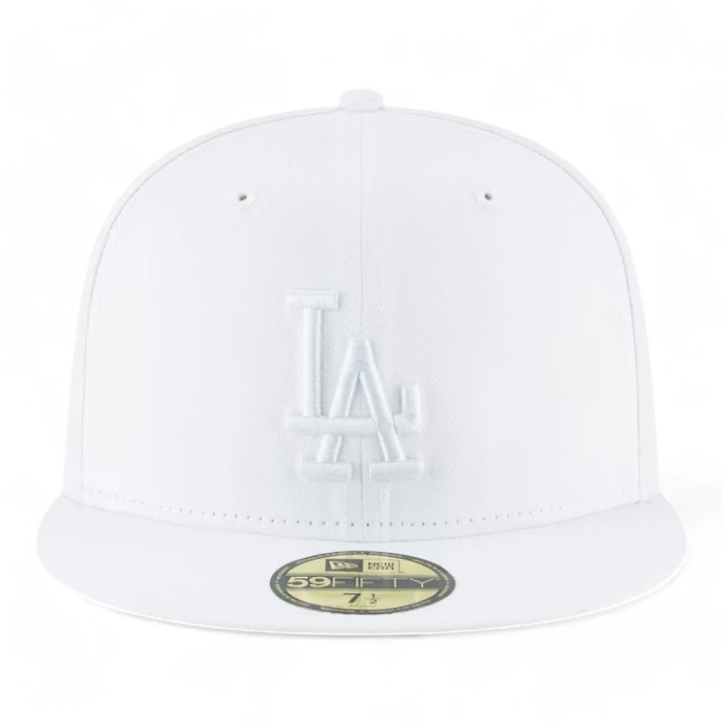 Los Angeles Dodgers All White 2024 WS Champs Patch Gray UV New Era 59FIFTY Fitted Hat