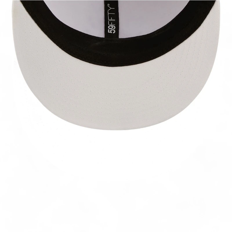 Los Angeles Dodgers All White 2024 WS Champs Patch Gray UV New Era 59FIFTY Fitted Hat