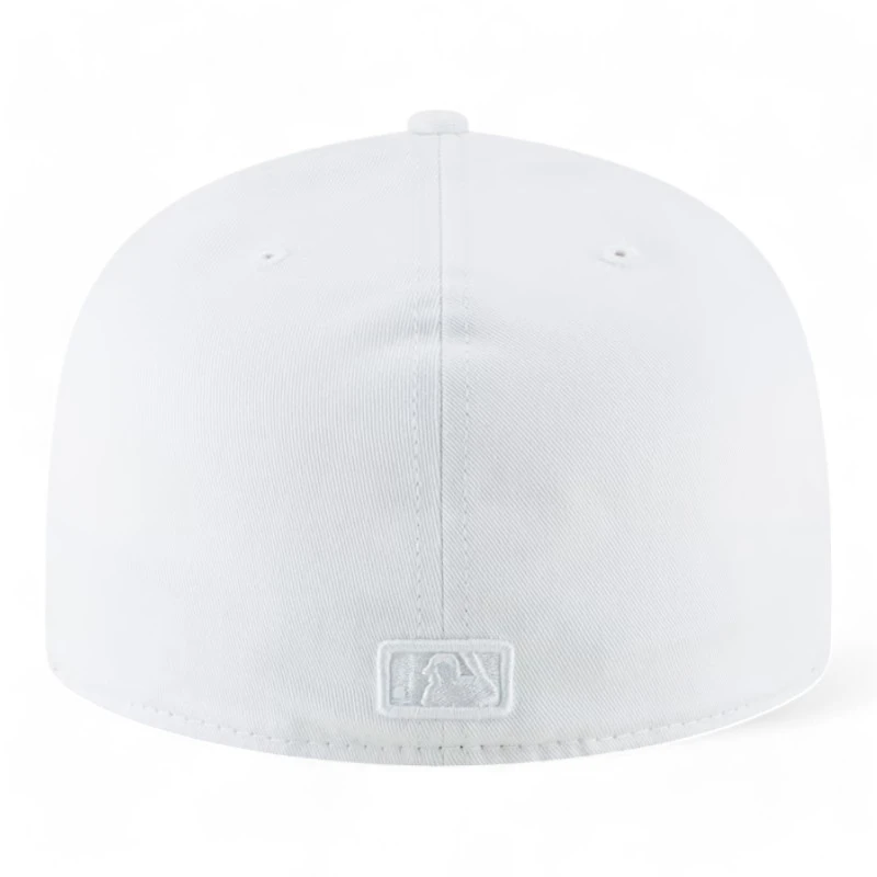 Los Angeles Dodgers All White 2024 WS Champs Patch Gray UV New Era 59FIFTY Fitted Hat