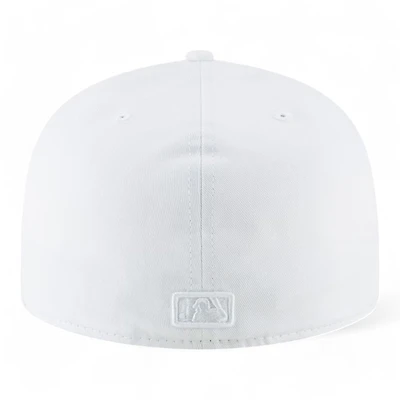 Los Angeles Dodgers All White 2024 WS Champs Patch Gray UV New Era 59FIFTY Fitted Hat