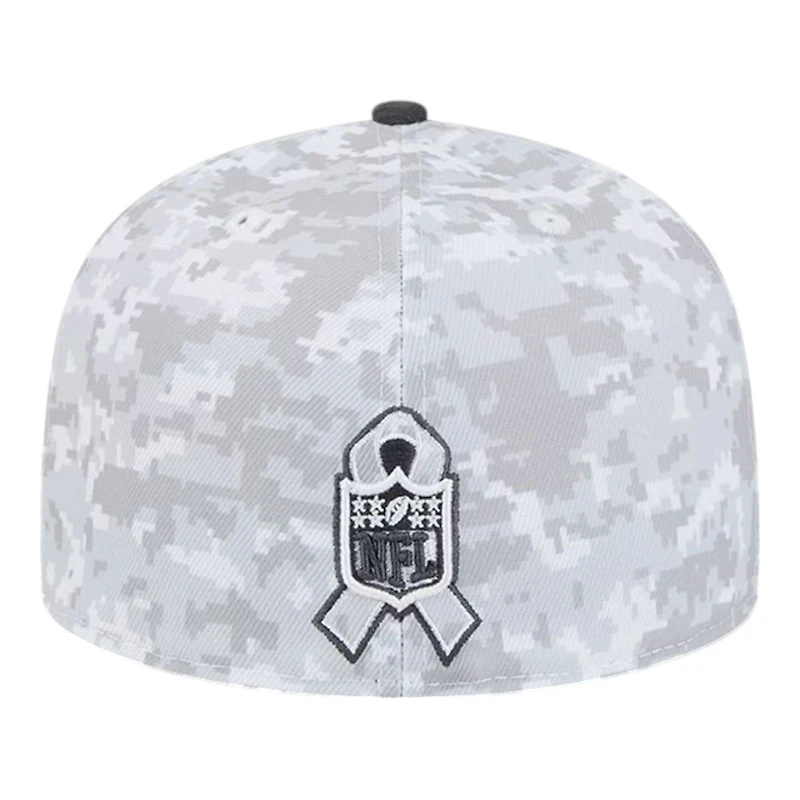 Minnesota Vikings White Camo NFL 2024 Salute to Service New Era 59FIFTY Fitted Hat