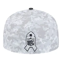 Minnesota Vikings White Camo NFL 2024 Salute to Service New Era 59FIFTY Fitted Hat