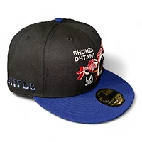 Los Angeles Dodgers Black and Royal Blue Shohei Ohtani ITFDB Patch Gray UV New Era 59FIFTY Fitted Hat
