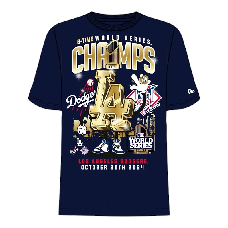 Los Angeles Dodgers Royal Blue 8-Time World Series Champs New Era T-Shirt