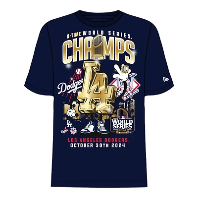Los Angeles Dodgers Royal Blue 8-Time World Series Champs New Era T-Shirt