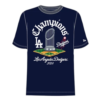 Los Angeles Dodgers Royal Blue Old English Champions New Era T-Shirt