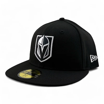 Vegas Golden Knights Black with White Gray UV NHL New Era 59FIFTY Fitted Hat